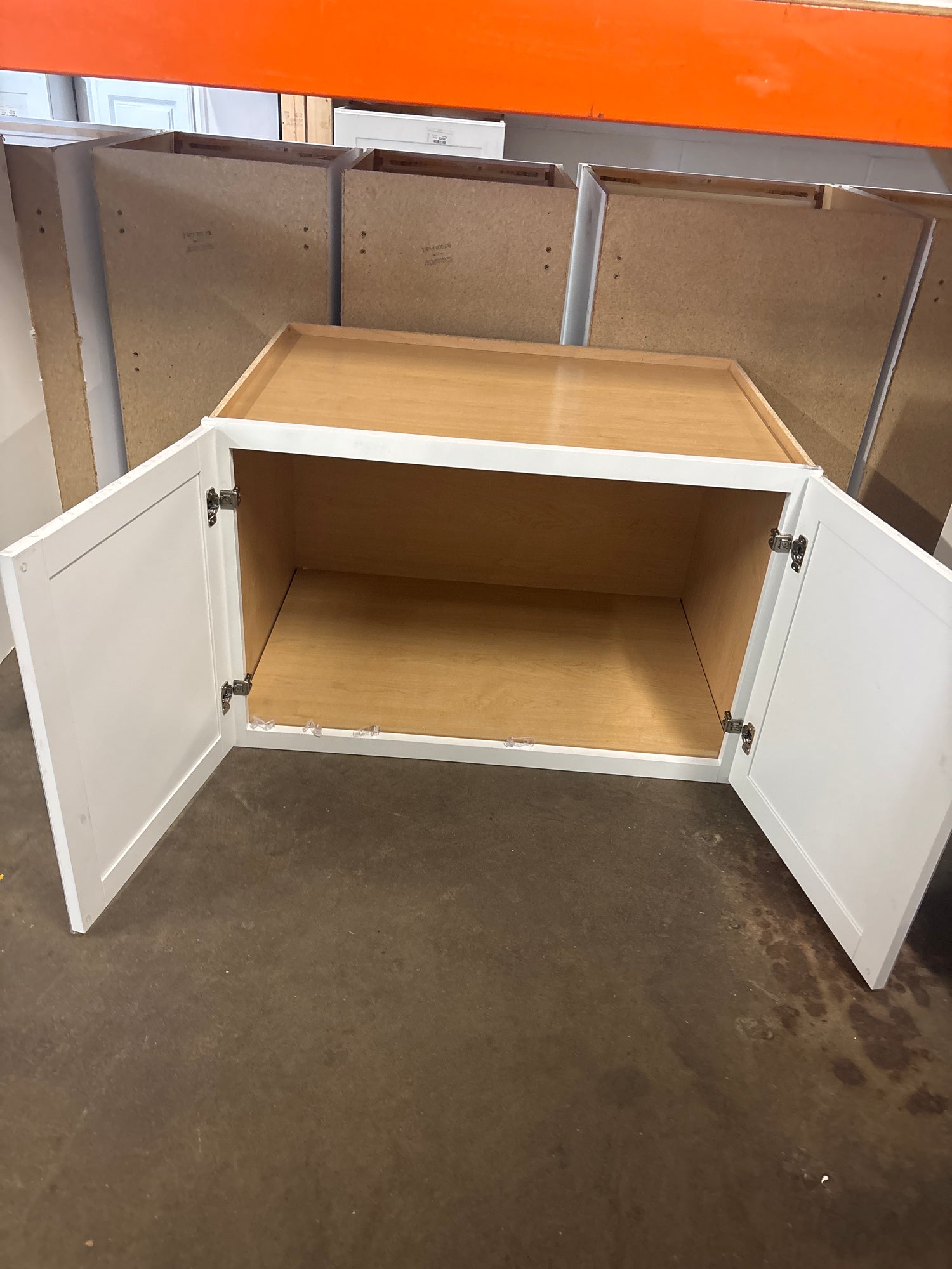 Courtland 36 in. W x 24 in. D x 23.5 in. H Assembled Shaker Wall Bridge Kitchen Cabinet in Polar White