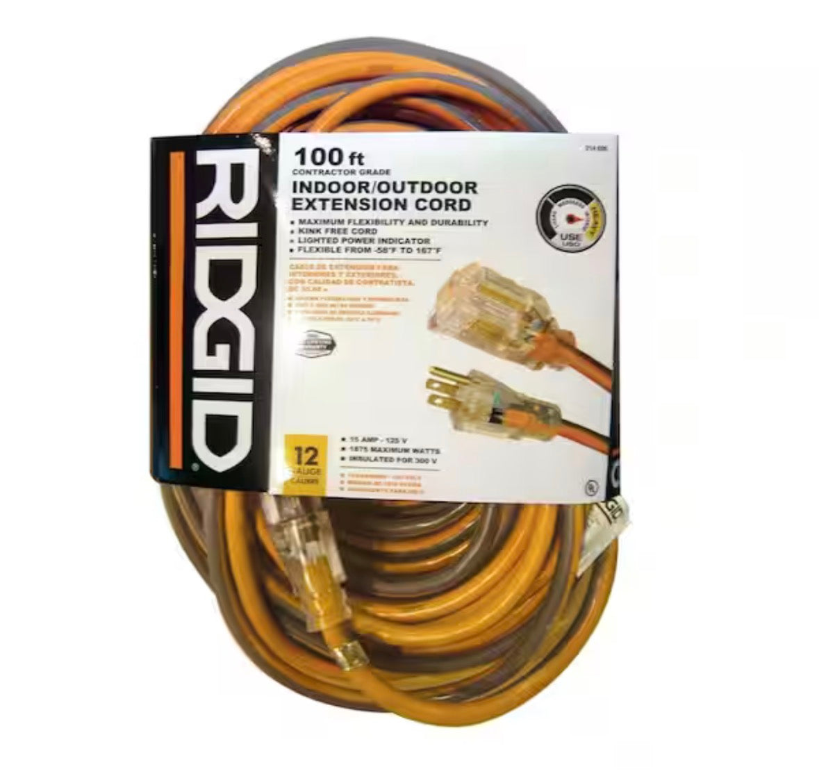 100 ft. 12/3 Extension Cord