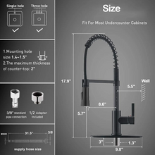 Load image into Gallery viewer, Modern Spring Neck Faucet with Pull-Down Sprayer
