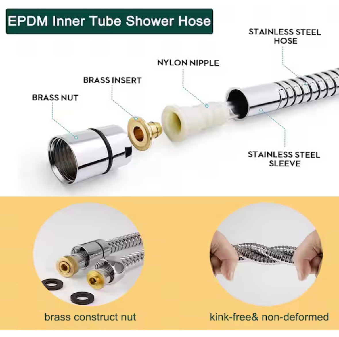 2.5 in. H x 7 in. W x 3.5 in. D Faucet Sink Sprayer Attachment Set with Hose, Faucet Aerator and Brass Diverter Valve