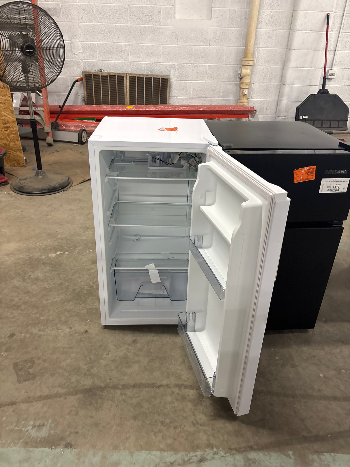 4.5 cu. ft. 2-Door Mini Refrigerator in White with Freezer