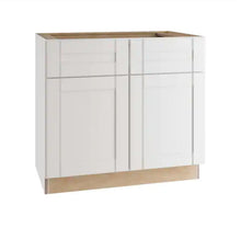 Load image into Gallery viewer, Richmond Verona White Shaker Ready to Assemble Sink Base Kitchen Cabinet 36 in. x 34.5 in. x 24 in.
