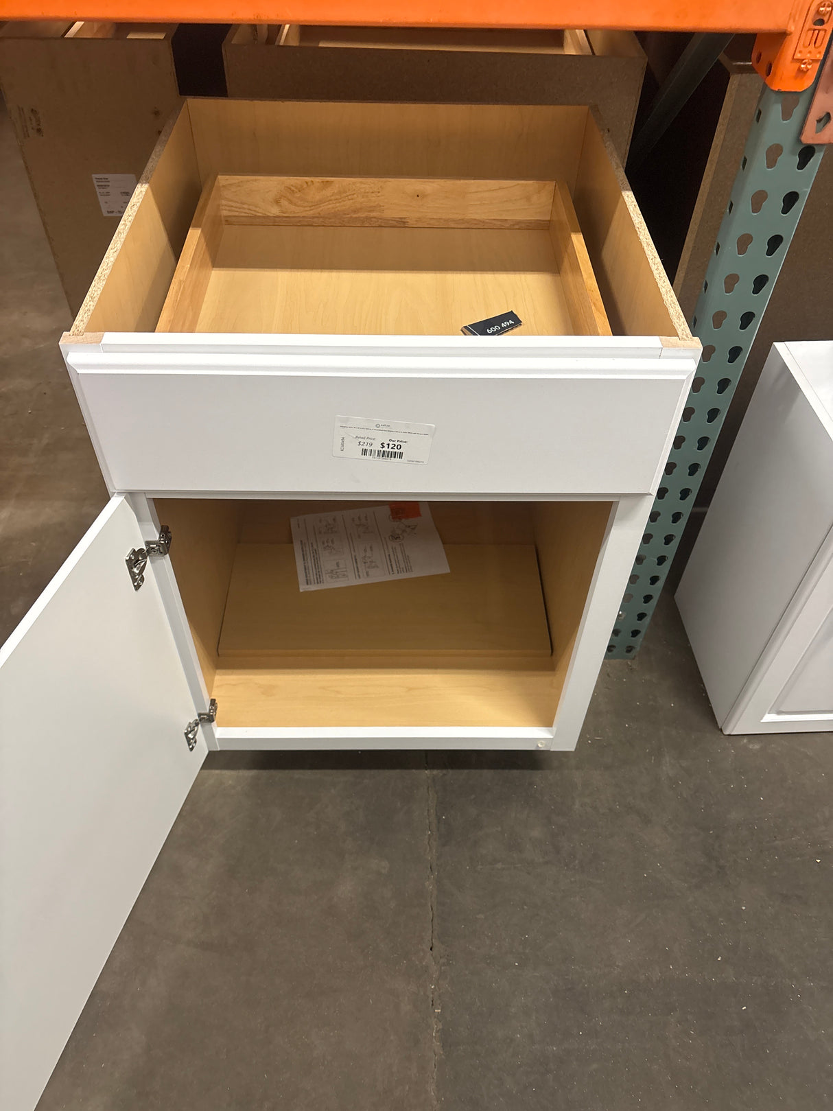 Hampton 24 in. W x 24 in. D x 34.5 in. H Assembled Base Kitchen Cabinet in Satin White with Drawer Glides