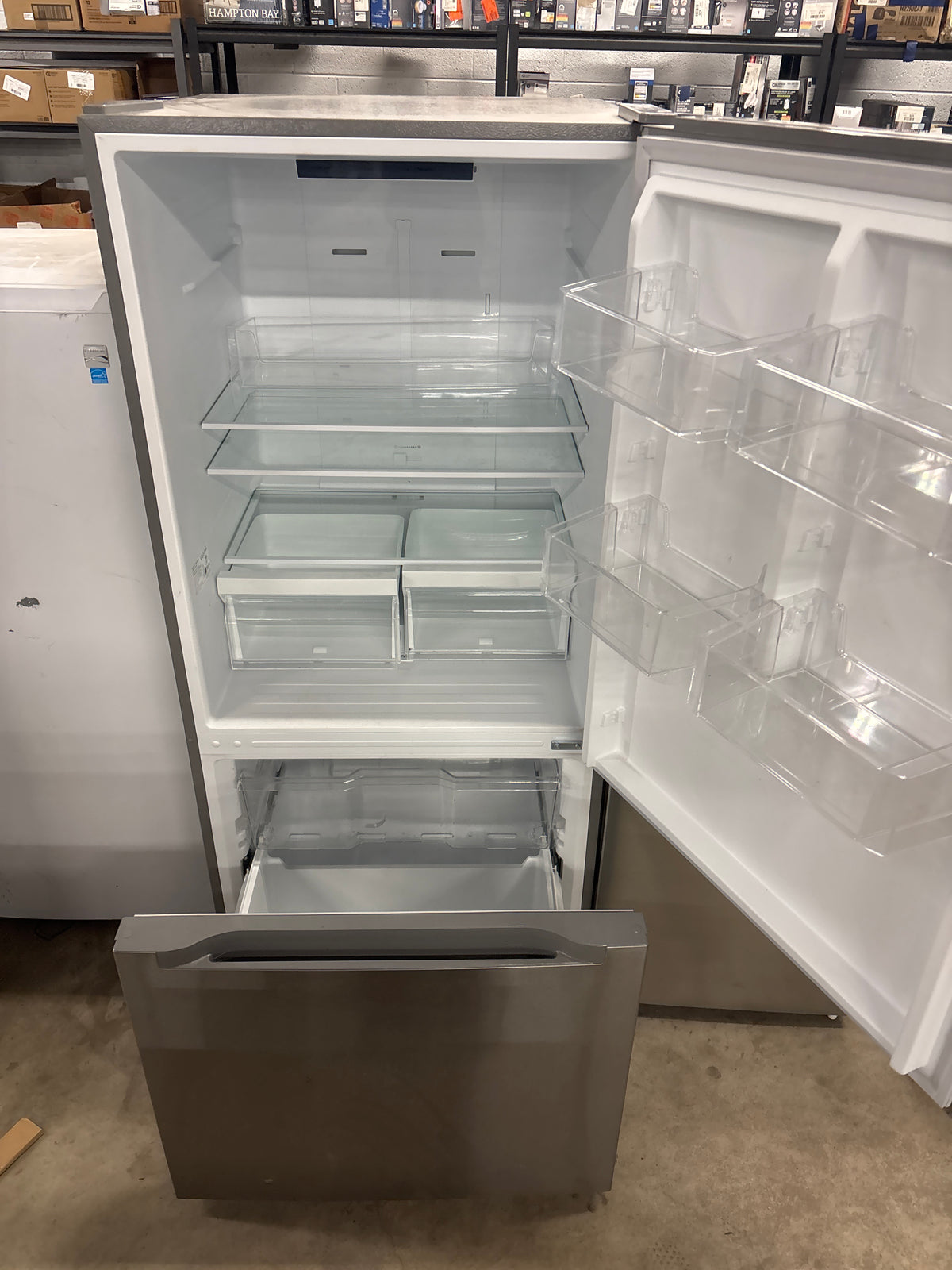 18.7 cu. ft. Bottom Freezer Refrigerator in Stainless Steel