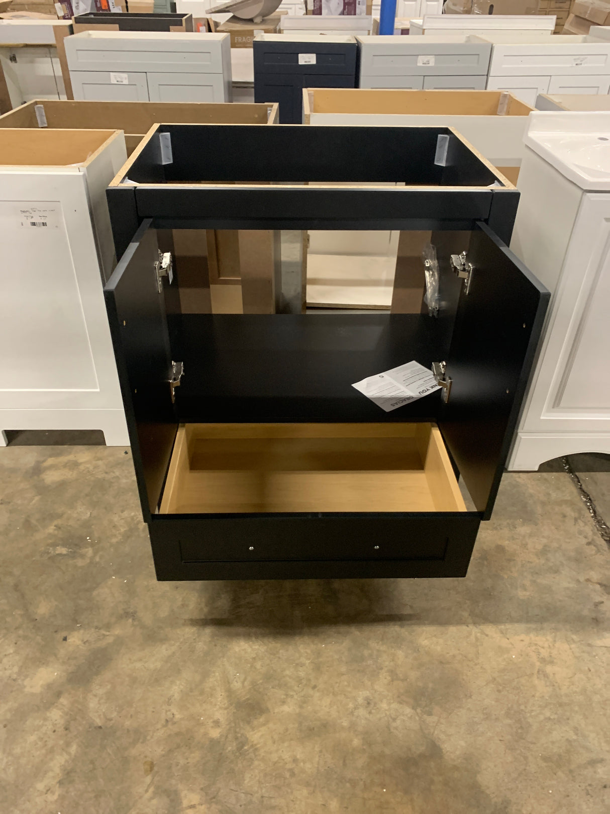 Craye 30 in. Bath Vanity Cabinet without Top in Matte Black