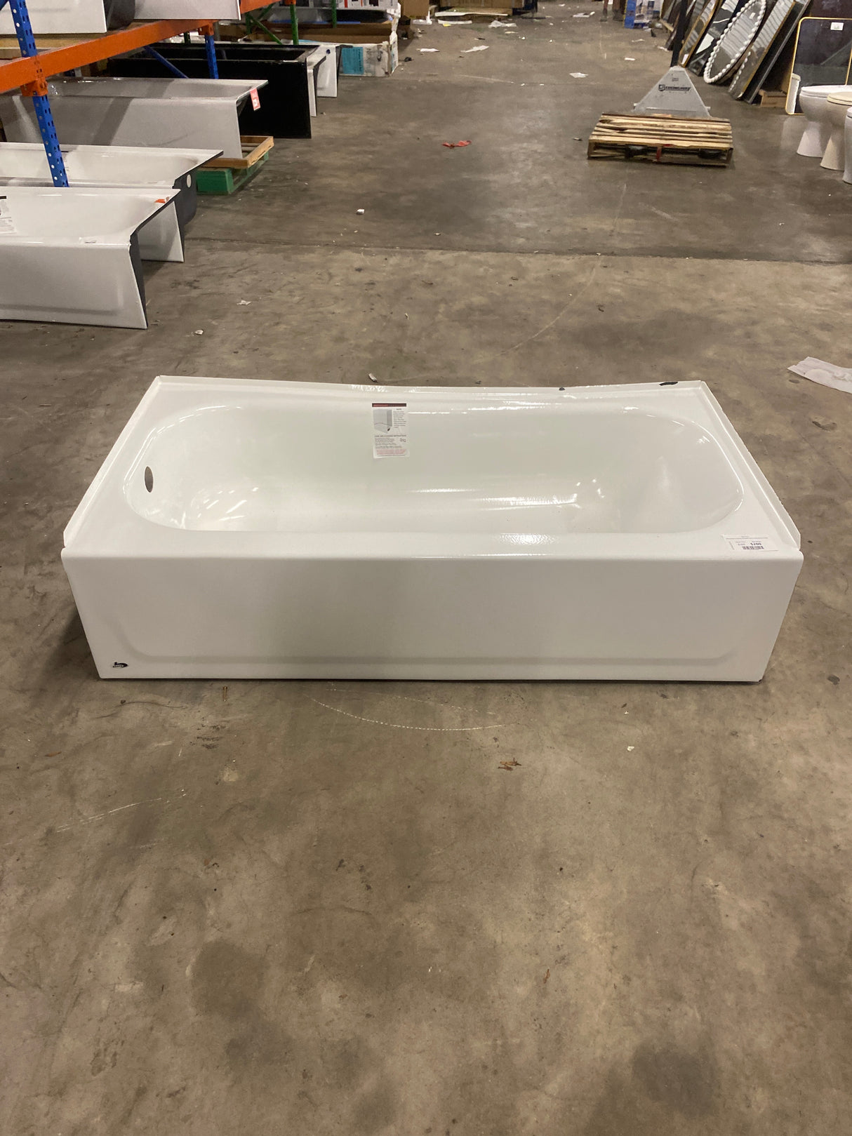 Aloha Plus 60 in. Left Drain Rectangular Alcove Soaking Bathtub in White