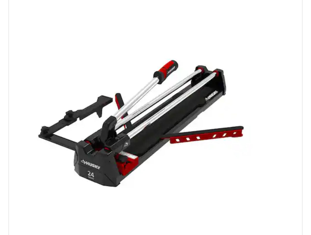24 in. Tile Cutter with Tungsten Carbide Blade and Adjustable Gauge