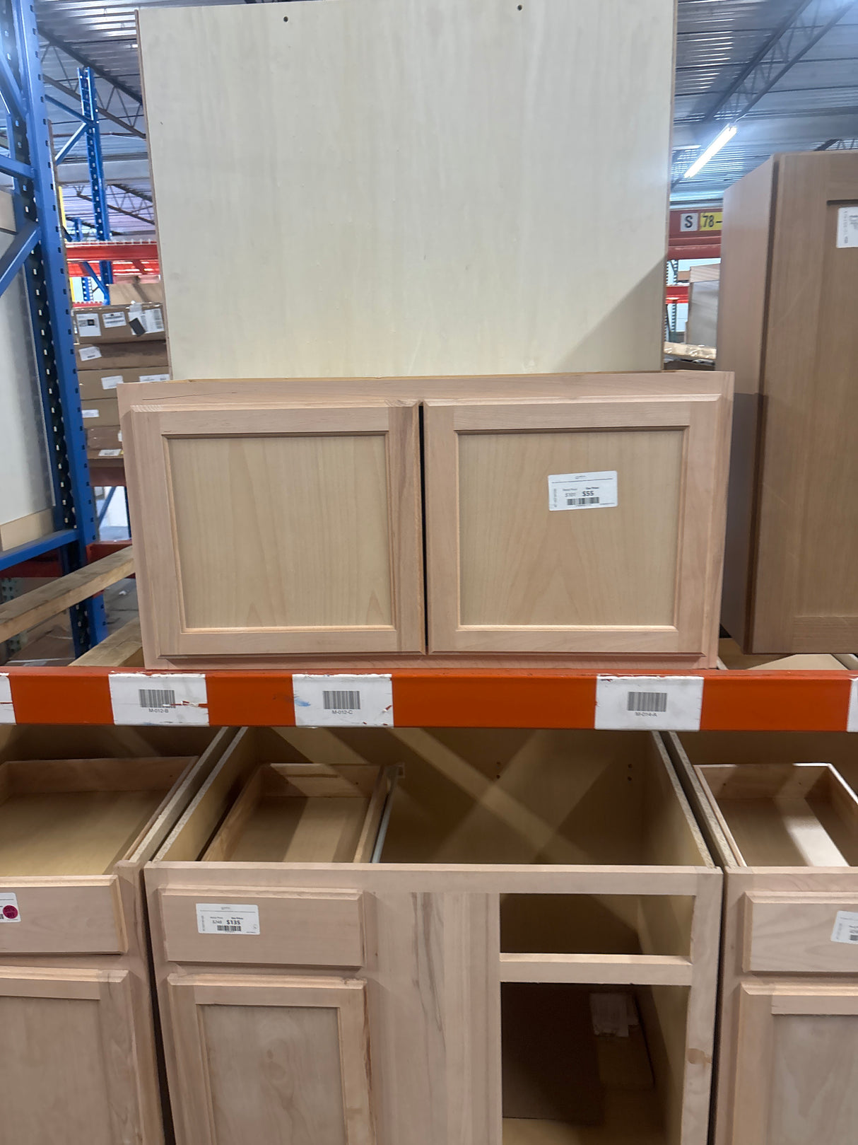 36 in. W x 12 in. D x 18 in. H Assembled Wall Bridge Kitchen Cabinet in Unfinished with Recessed Panel