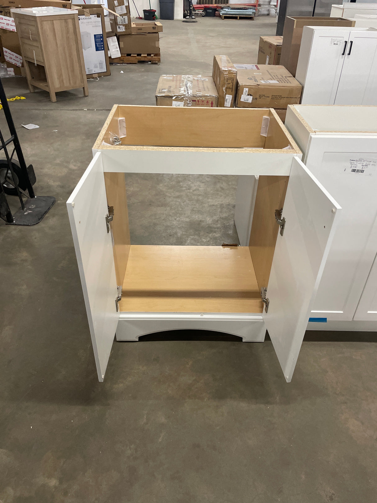 Everdean 25 in. W x 19 in. D x 34 in. H Single Sink Freestanding Bath Vanity in White without Top