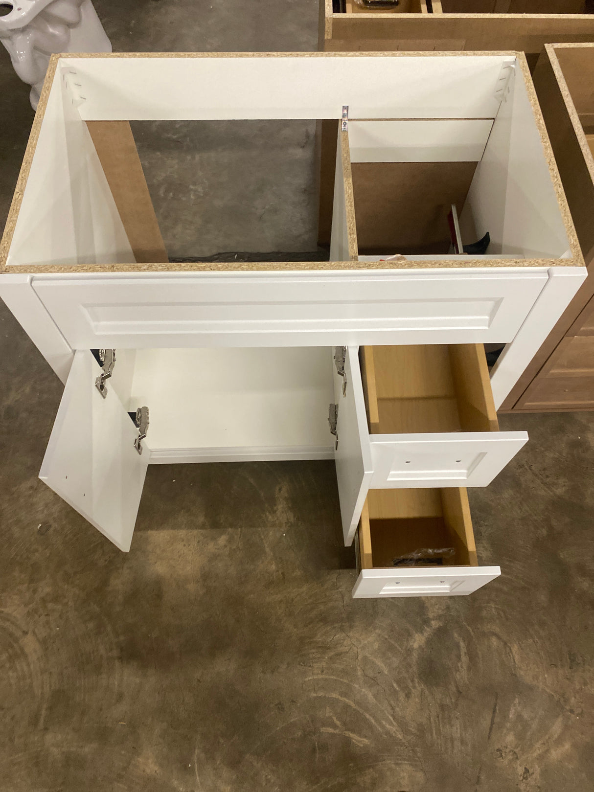 Ridge 36 in. W x 22 in. D x 34 in. H Bath Vanity Cabinet without Top in White