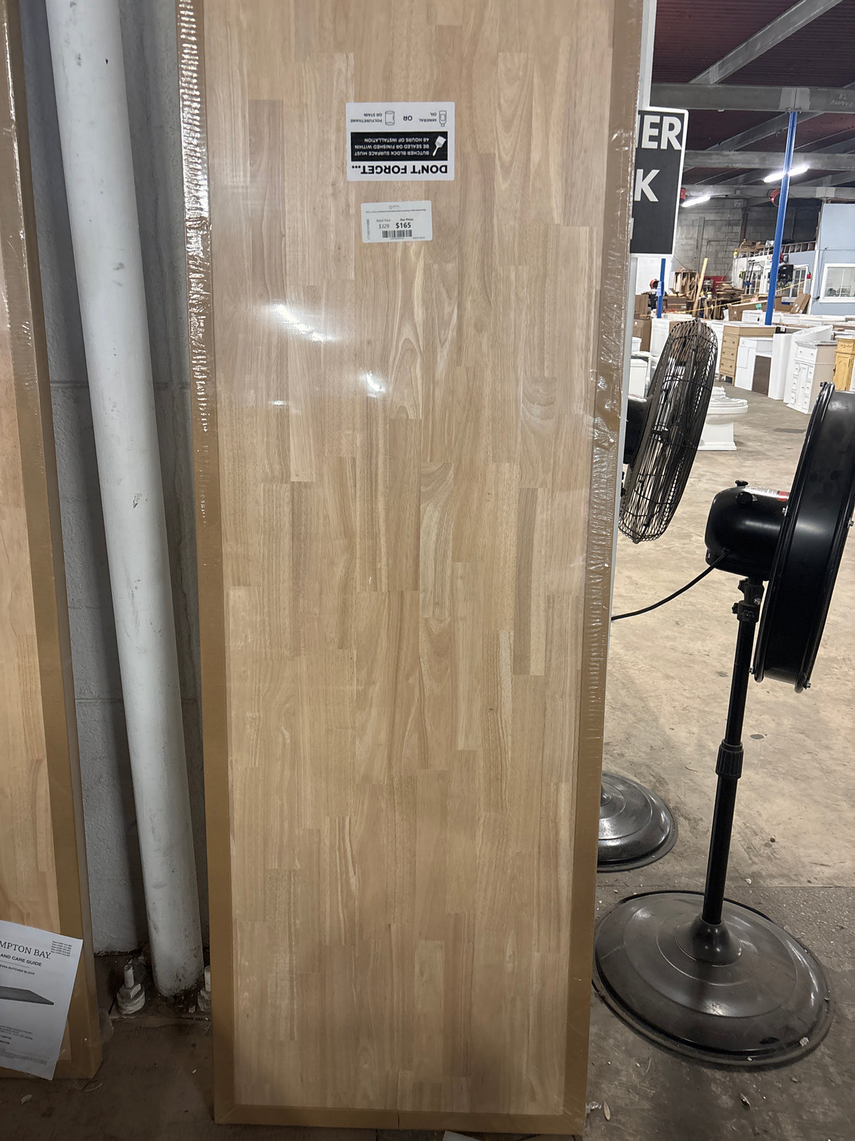 10 ft. L x 25 in. D Unfinished Hevea Butcher Block Countertop in With Standard Edge