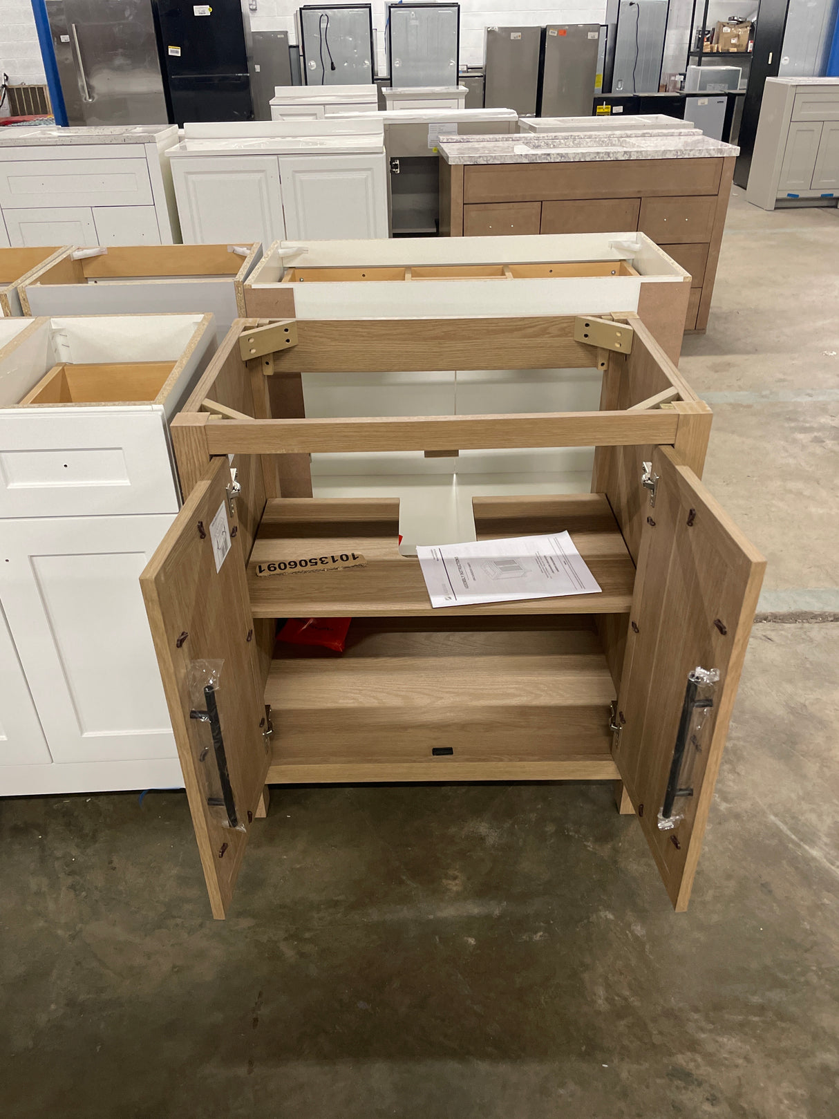 Cargrove 30 in. Single Sink Oak Bath Vanity without Top (Assembled)