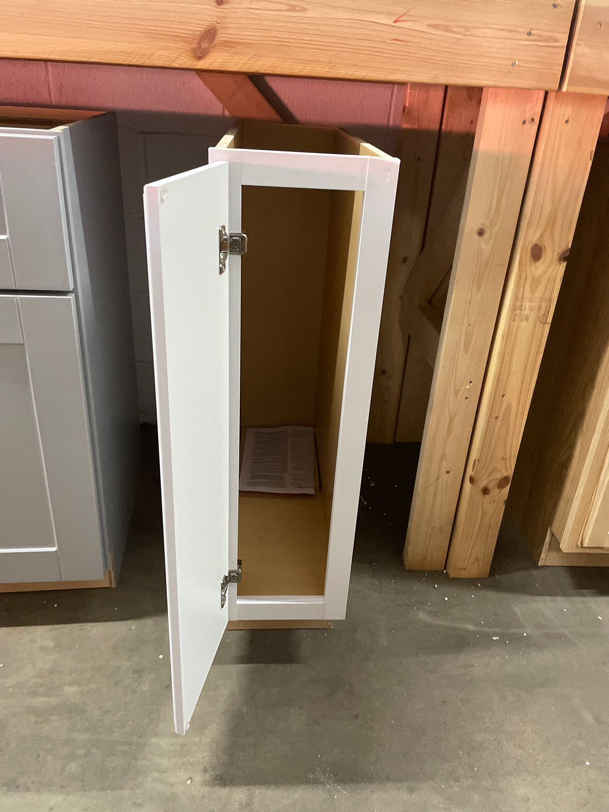 Hampton Satin White Raised Panel Stock Assembled Base Kitchen Cabinet (9 in. x 34.5 in. x 24 in.)