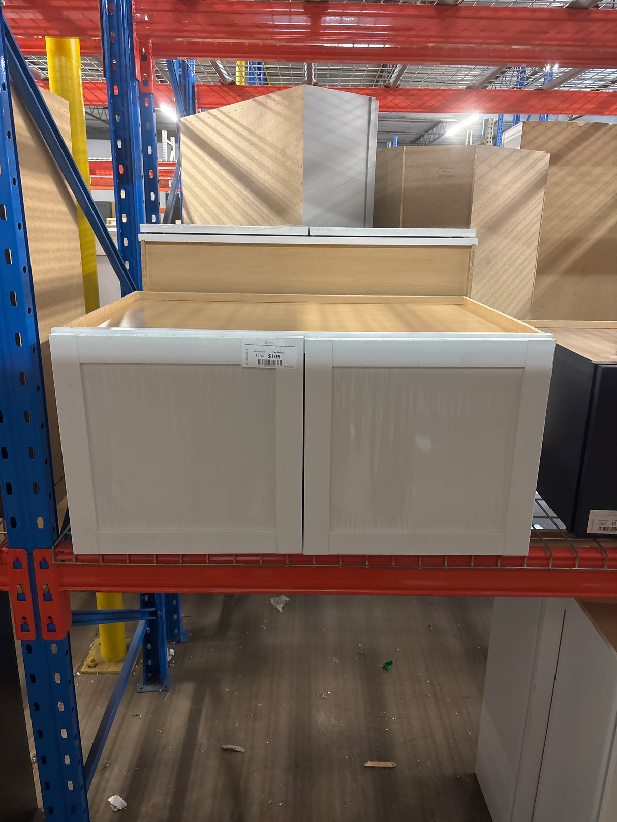 Courtland 36 in. W x 24 in. D x 18 in. H Assembled Shaker Wall Bridge Kitchen Cabinet in Polar White