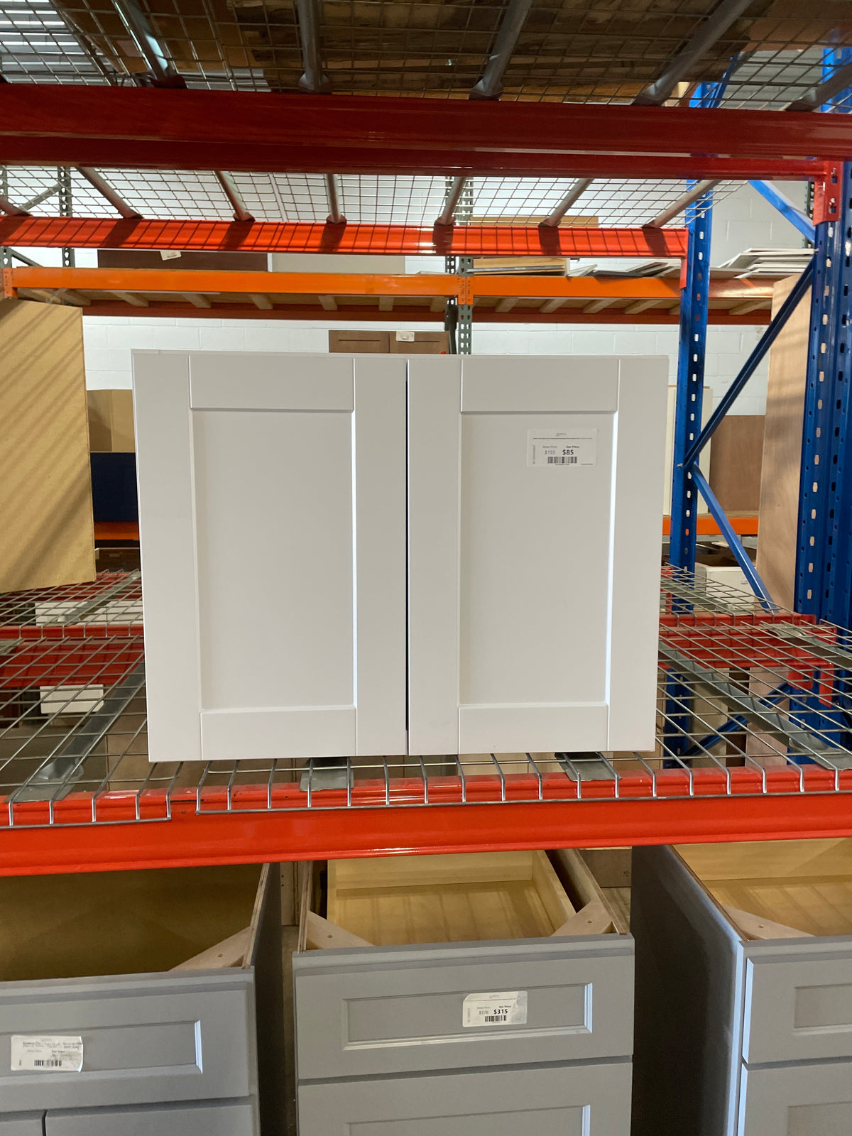 Shaker Satin White Stock Assembled Wall Bridge Kitchen Cabinet (30 in. x 23.5 in. x 12 in.)