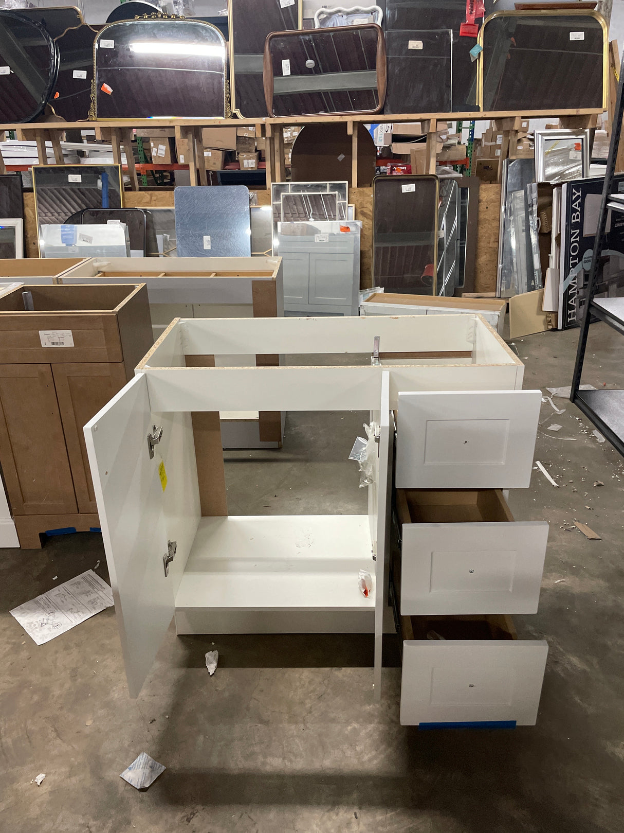 Bannister 37 in. W x 19 in. D x 35 in. H Single Sink Freestanding Bath Vanity in White without Top