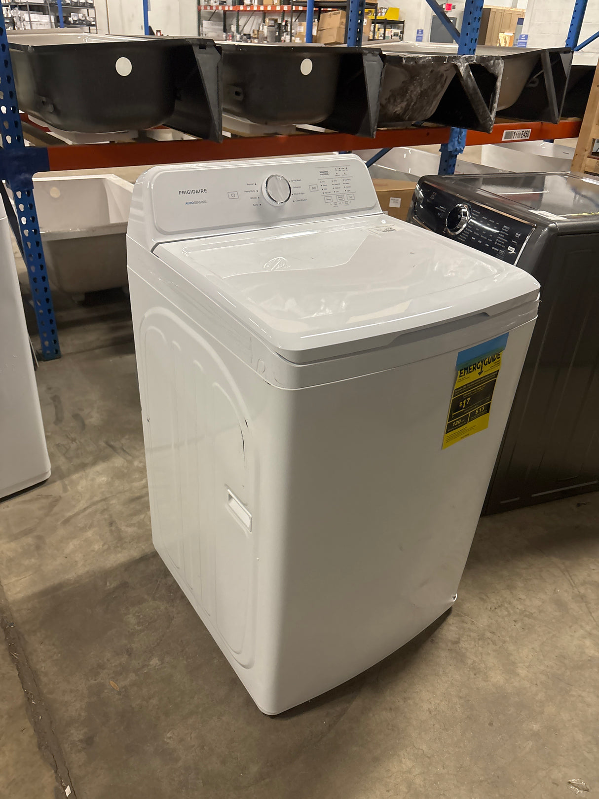 4.1 Cu. Ft. Top Load Washer in White with 8 wash cycles