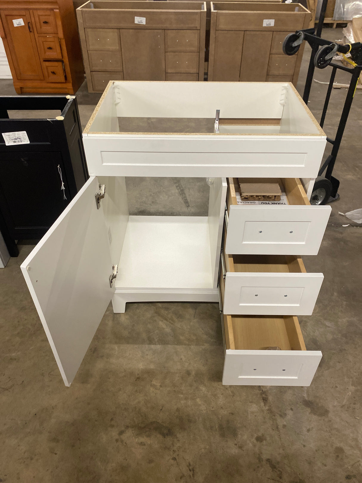 Thornbriar 30 in. W x 22 in. D x 34 in. H Bath Vanity Cabinet without Top in Polar White