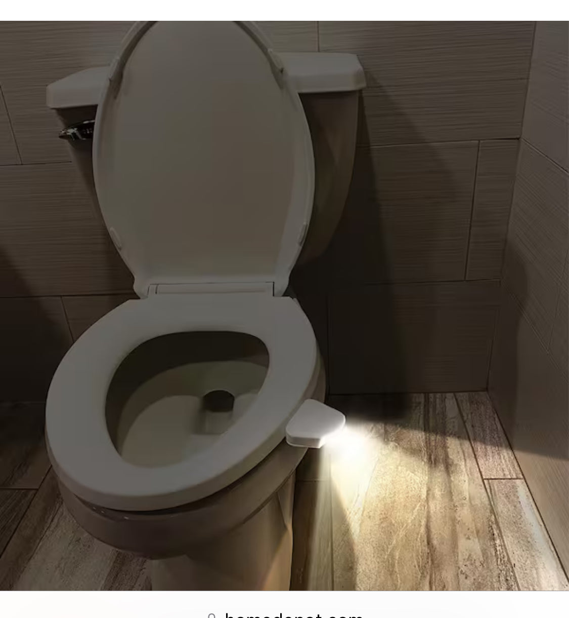 0.6-Watt Wireless LED Lighted Night Light Bulb Toilet Seat Handle