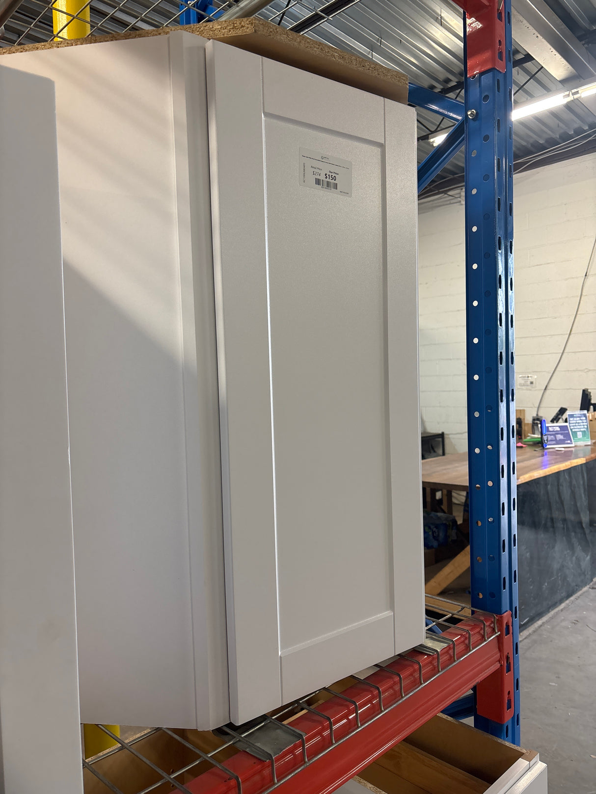 Shaker Satin White Stock Assembled Diagonal Corner Wall Kitchen Cabinet (24 in. x 36 in. x 12 in.)