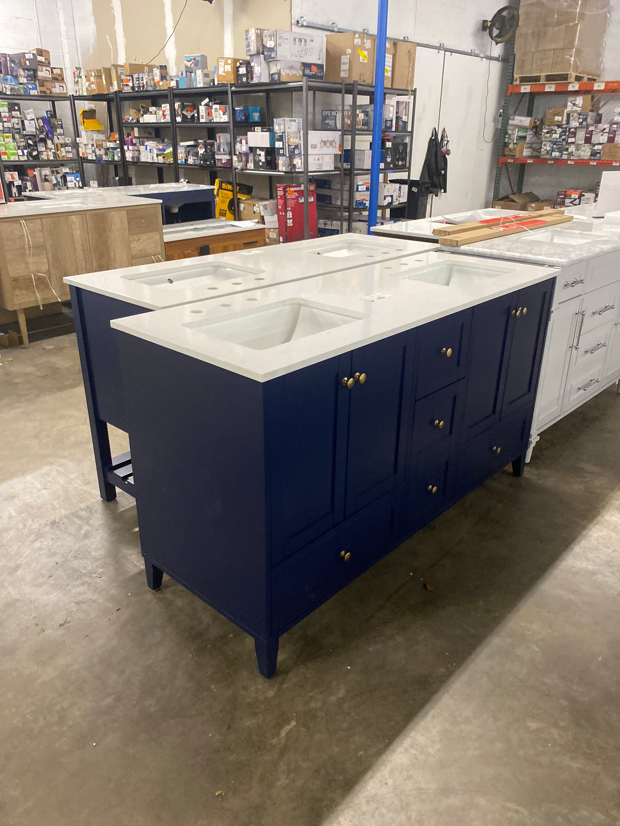 Liberty & Luxe Vanity 60"x22"x34" in Blue