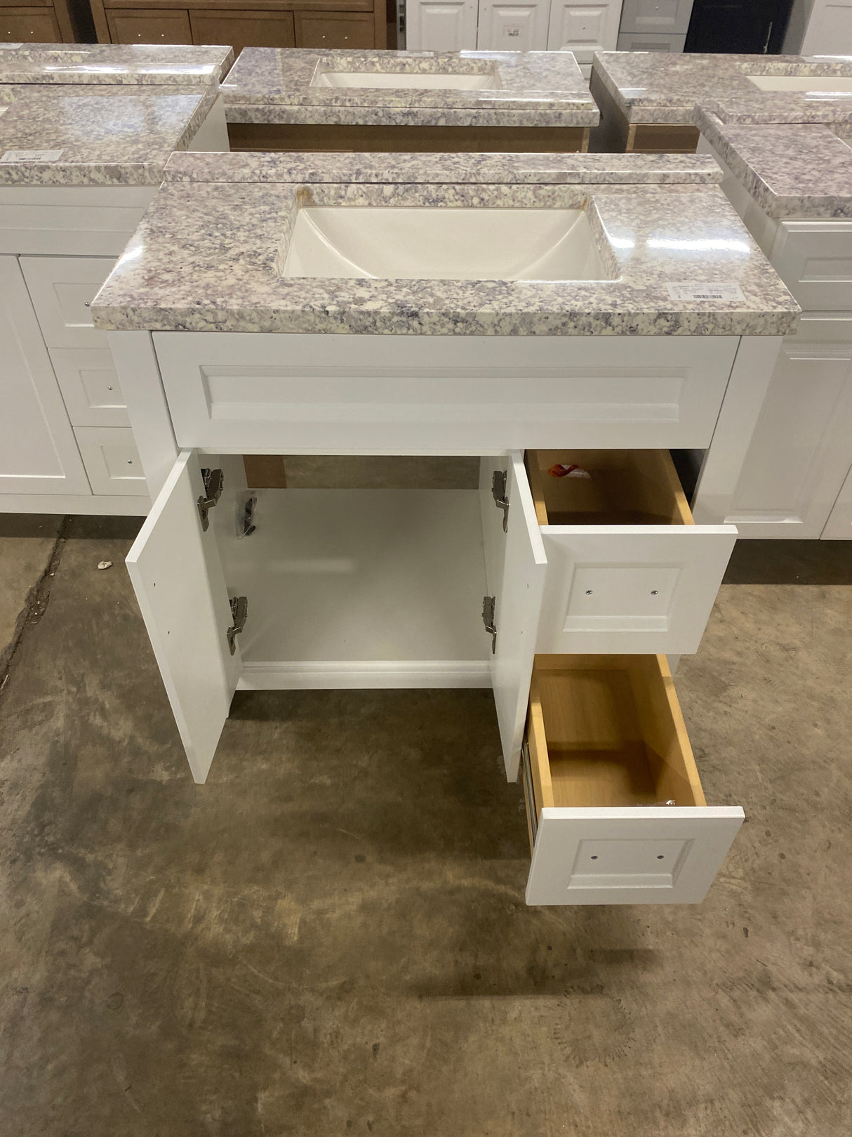 Ridge 36 in. W x 22 in. D x 34 in. H Bath Vanity Cabinet with Top in White