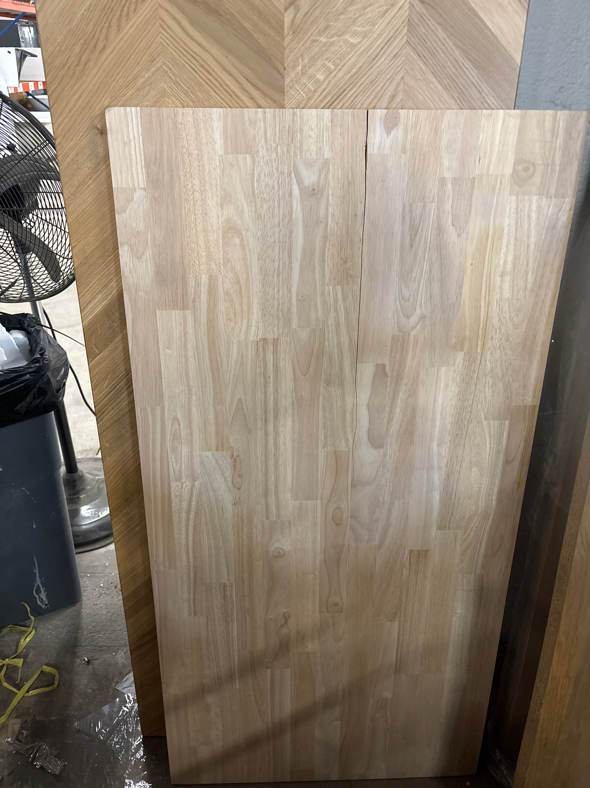 4 ft. L x 25 in. D Unfinished Hevea Solid Wood Butcher Block Countertop With Square Edge