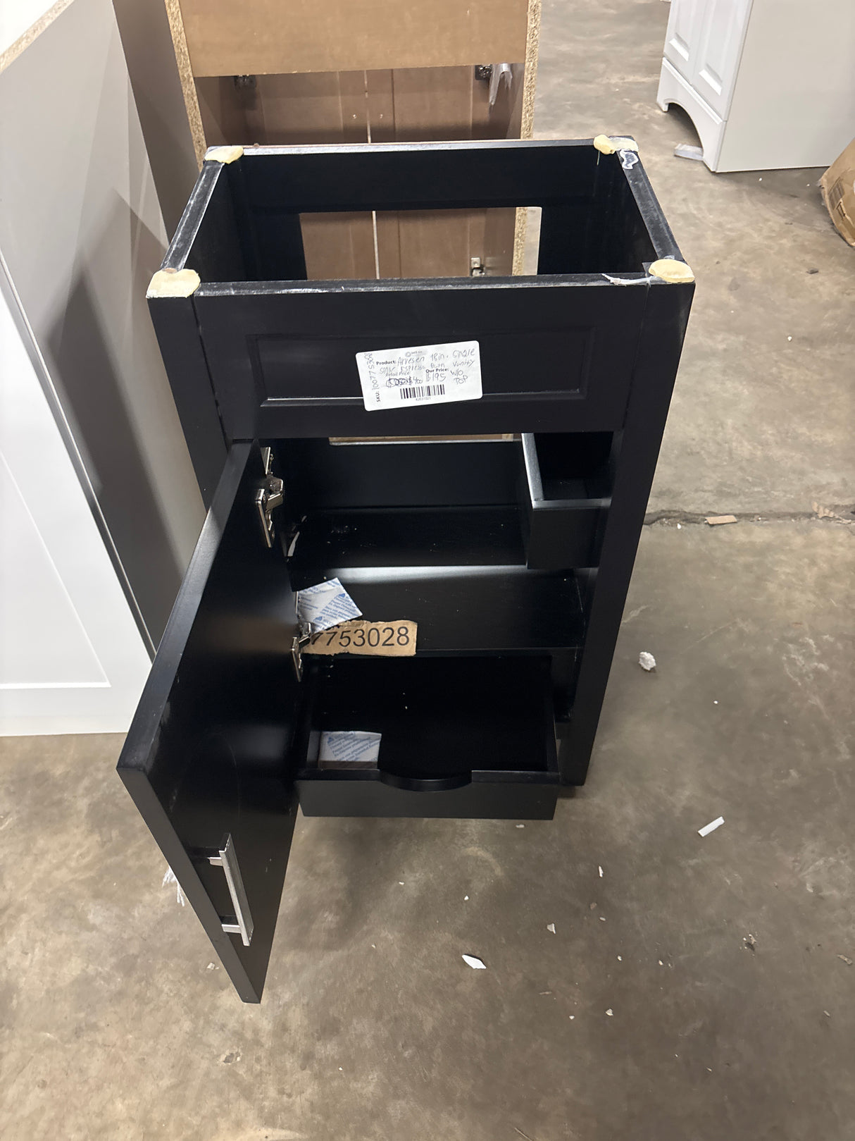 Arvesen 18 in. Single Sink Espresso Bath Vanity without Top