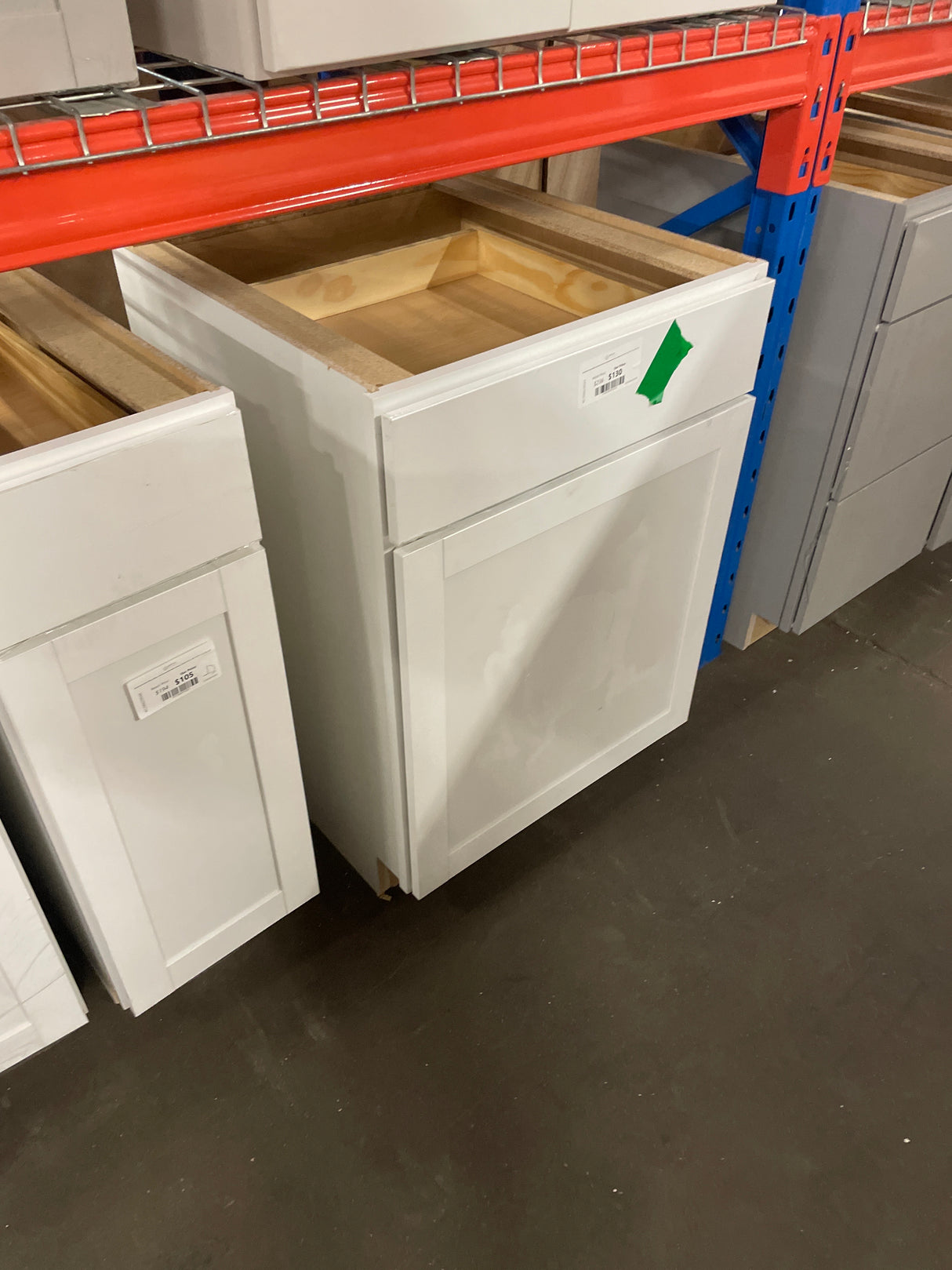 Westfield Feather White Shaker Stock Assembled Base Kitchen Cabinet (24 in. W x 23.75 in. D x 35 in. H)