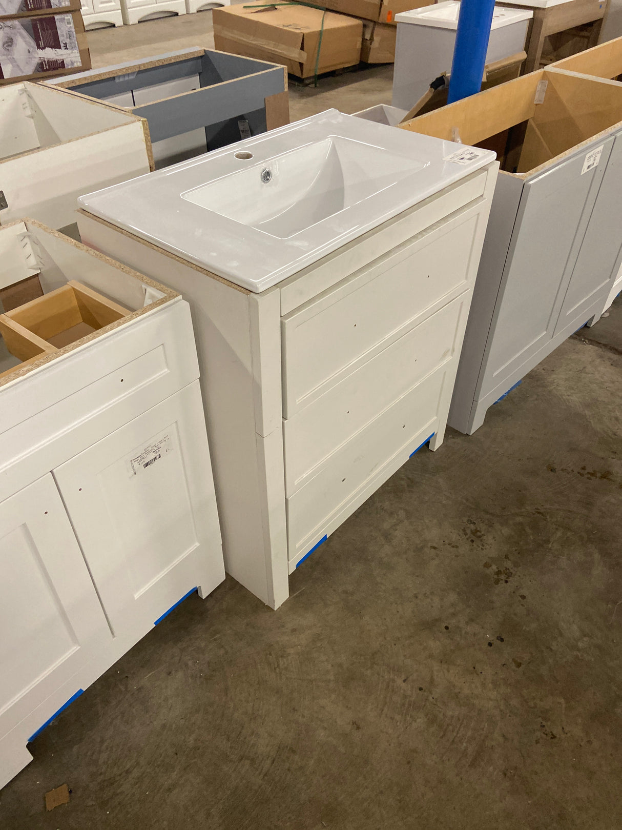 Hailey 31 in. Single Sink Soft Beige Bath Vanity without Top