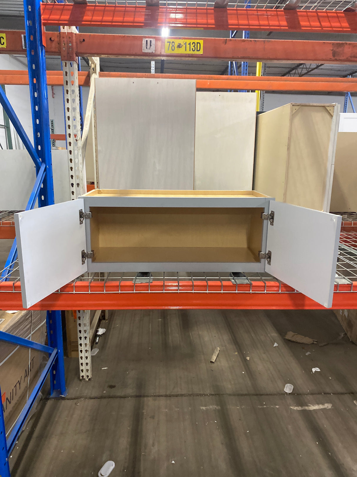 Shaker Dove Gray Stock Assembled Wall Bridge Kitchen Cabinet (30 in. x 12 in. x 12 in.)