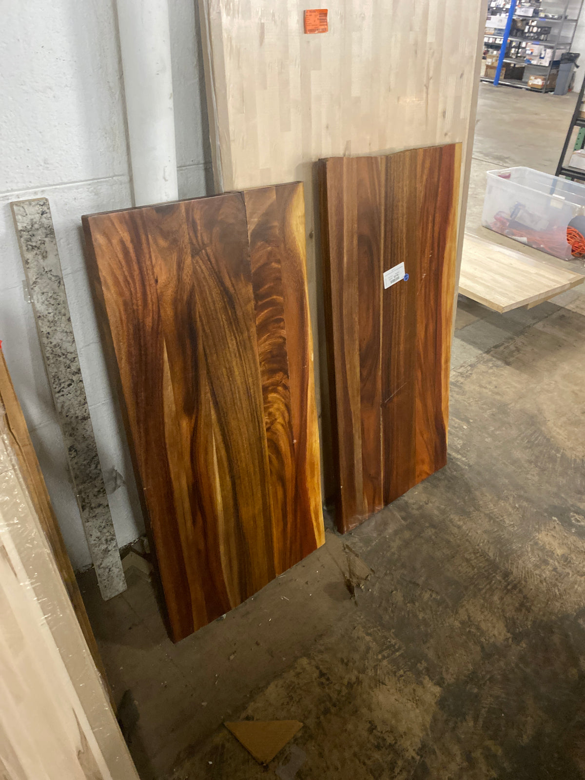 8 ft. L x 25 in. D Finished Saman Solid Wood Butcher Block Countertop With Live Edge