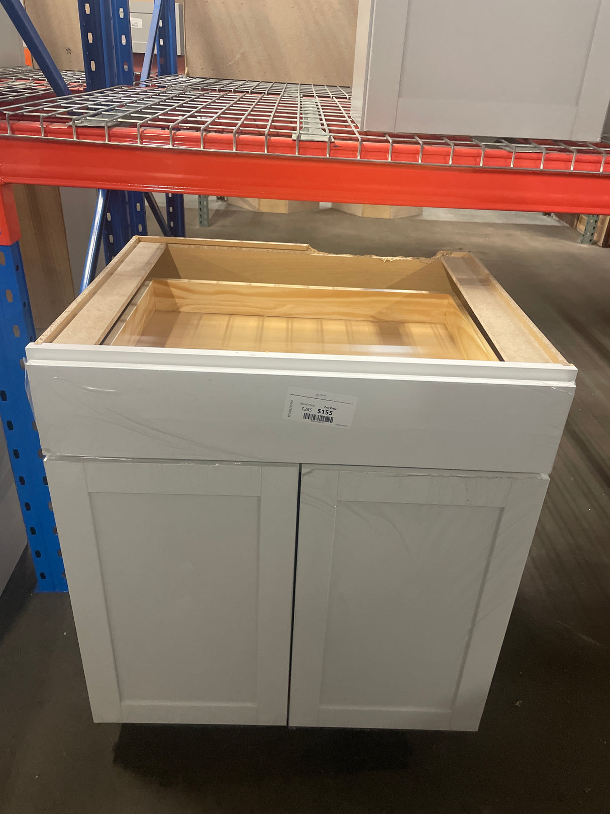 Westfield Feather White Shaker Stock Assembled Base Kitchen Cabinet (30 in. W x 23.75 in. D x 35 in. H)