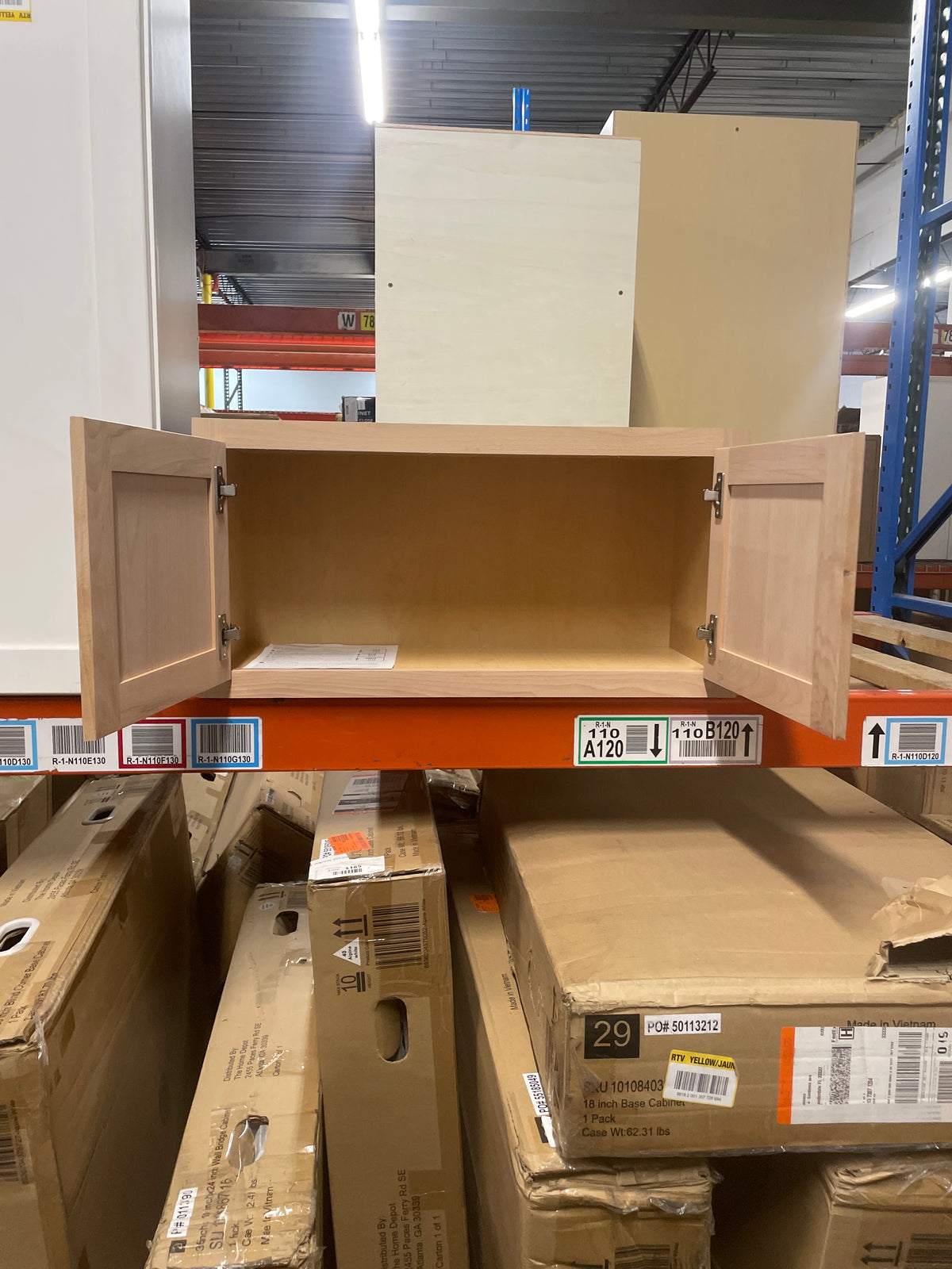30 in. W x 12 in. D x 15 in. H Assembled Wall Bridge Kitchen Cabinet in Unfinished with Recessed Panel