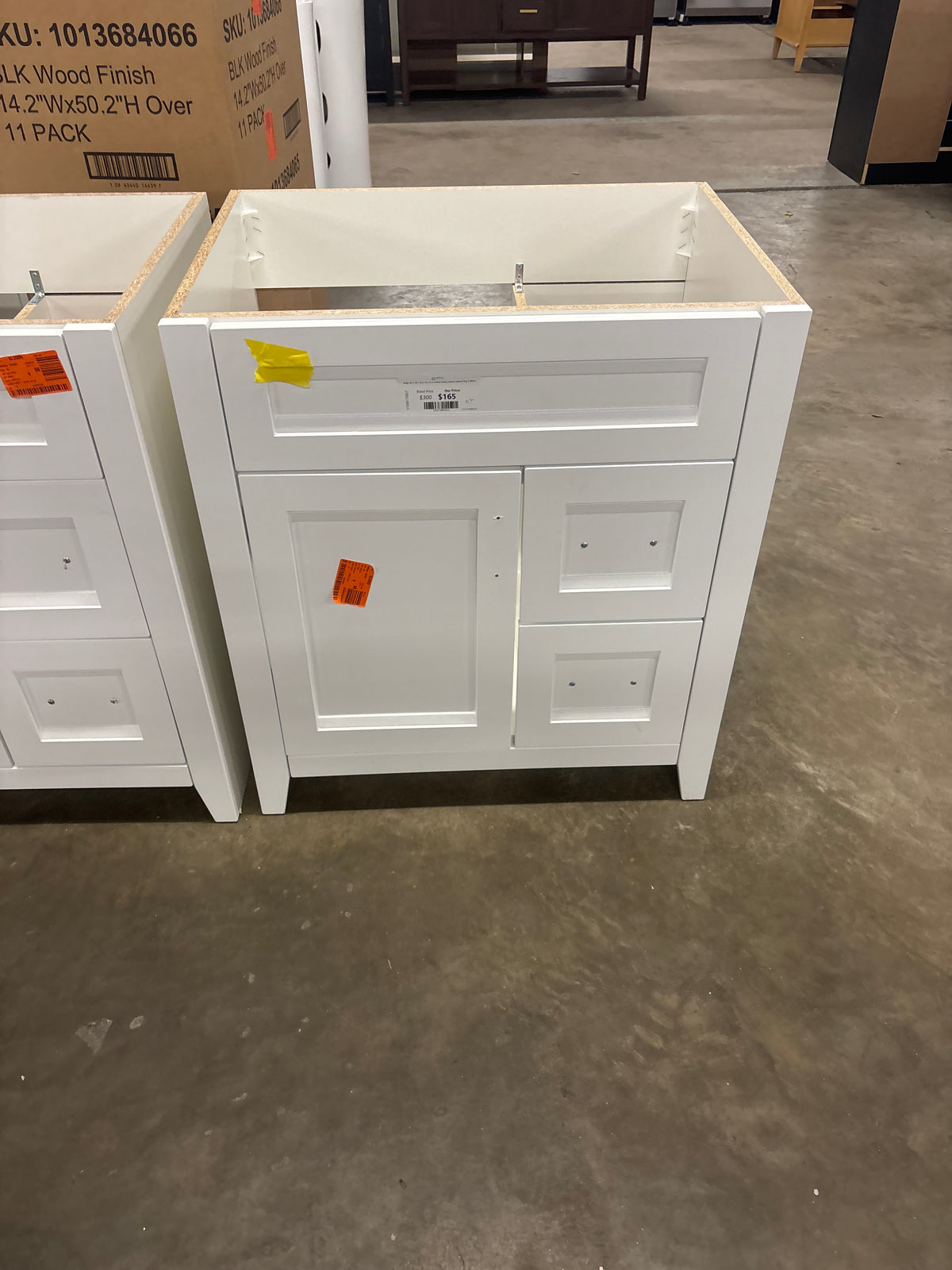 Ridge 30 in. W x 22 in. D x 34 in. H Bath Vanity Cabinet without Top in White