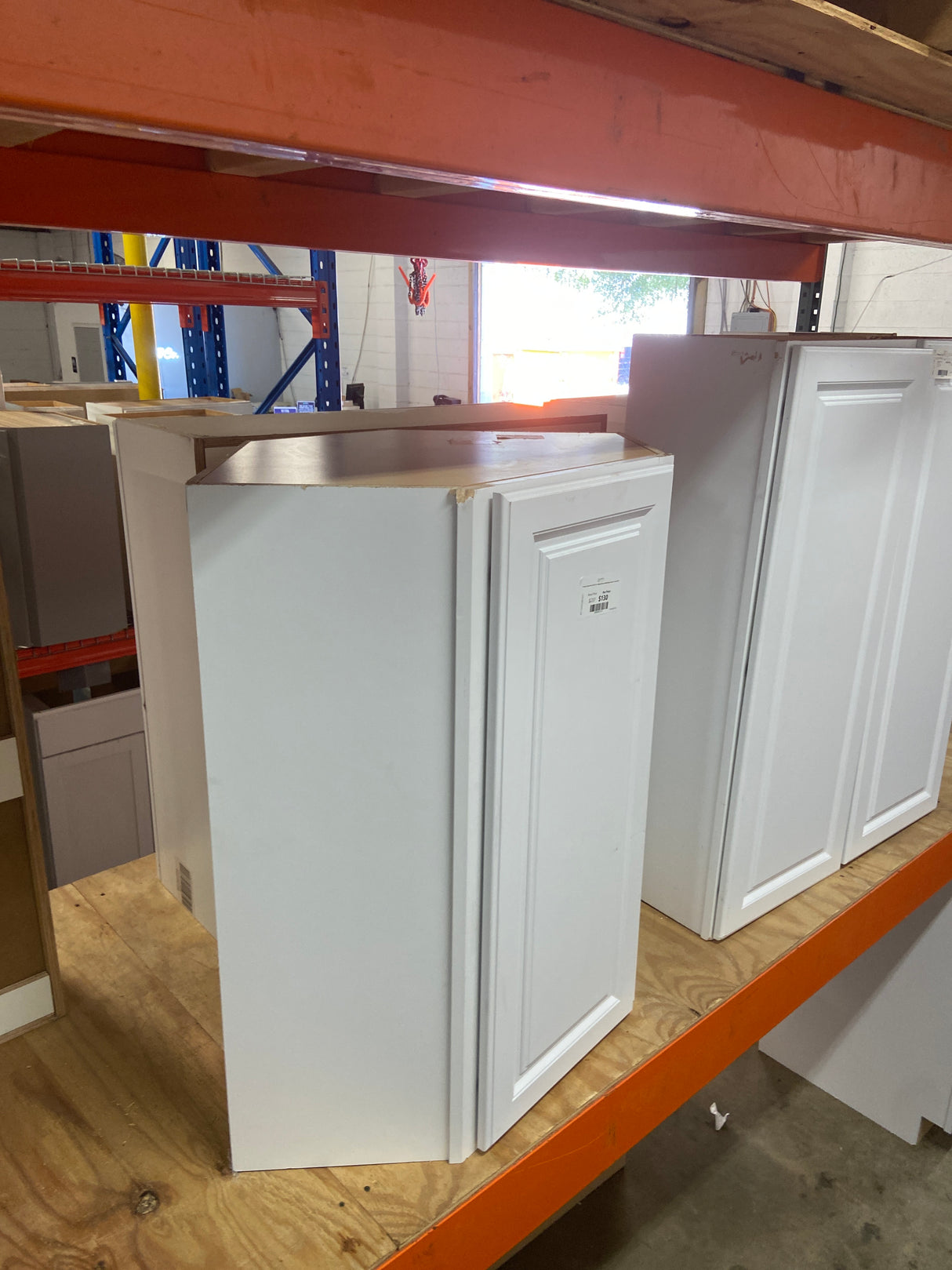 Hampton Assembled 24x36x12 in. Diagonal Corner Wall Kitchen Cabinet in Satin White