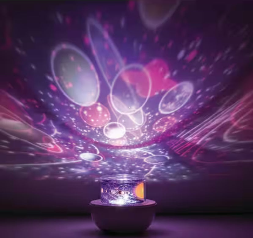 Multi-Color USB Powered Rotating Integrated LED Projector with Replaceable Slides