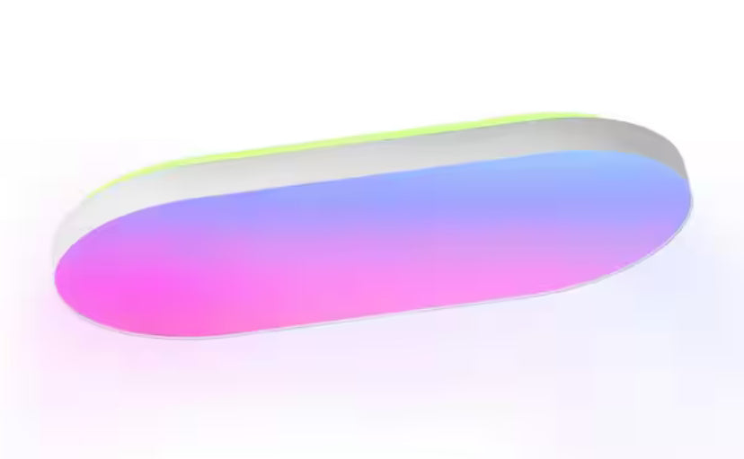 26 in. Oval Capsule Smart White Multi-Color WiFi Selectable LED Flush Mount Ceiling Light Works Alexa/Hey Google/HomeKit