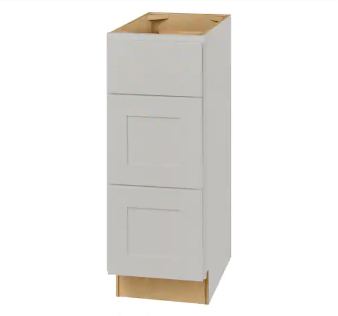 Avondale Shaker Dove Gray Quick Assemble Plywood 12 in Vanity Drawer Base Cabinet (12 in W x 21 in D x 34.5 in H)