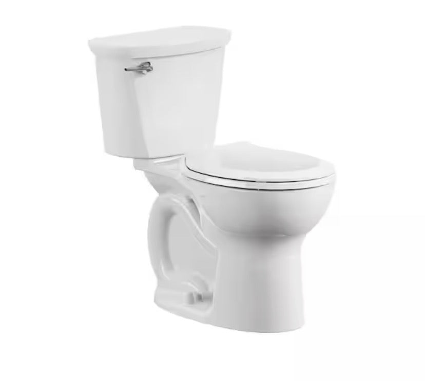 Cadet 12 in. Antimicrobial 2-Piece 1.28 GPF Single Flush Chair Height Round Toilet with Slow Close Seat in White