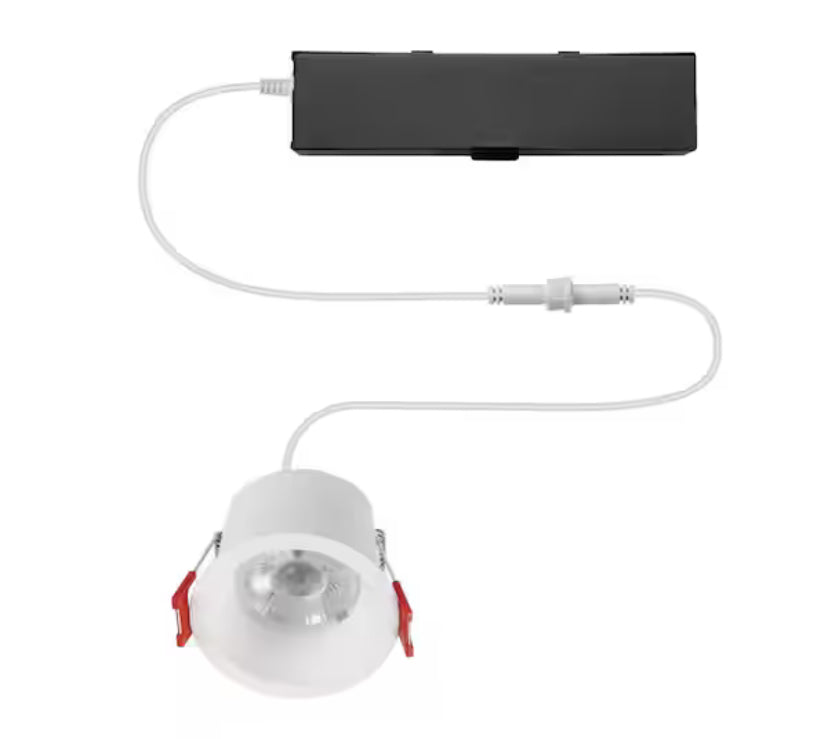 Trimless Integrated LED 4 in Round Canless Recessed Light for Kitchen Bathroom Livingroom, White Soft White