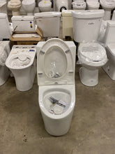 Load image into Gallery viewer, St. Tropez 10 in. 1-piece 1.1/1.6 GPF Dual Flush Elongated Toilet in Glossy White, Seat Included

