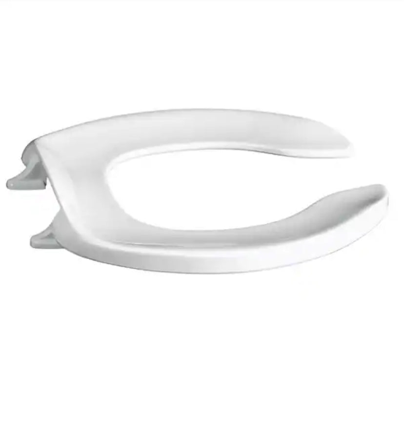 Round No Cover Heavy-Duty Toilet Seat in White