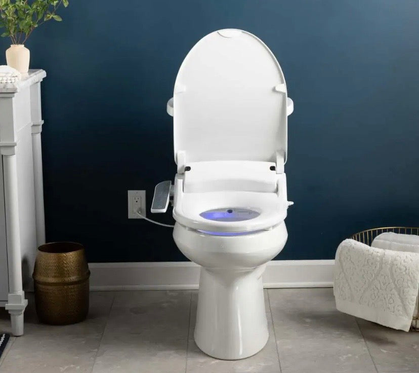 HD-7000 Electric Bidet Seat for Elongated Toilets in White with Fusion Heating Technology