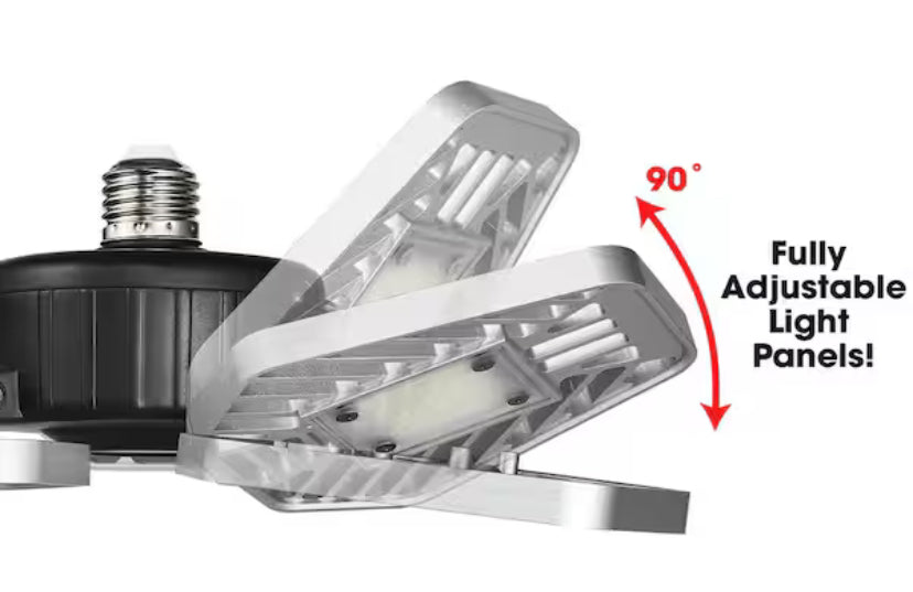 3500 Lumens 11.5 in. Single Pole Occupancy LED Flush Mount Garage Light