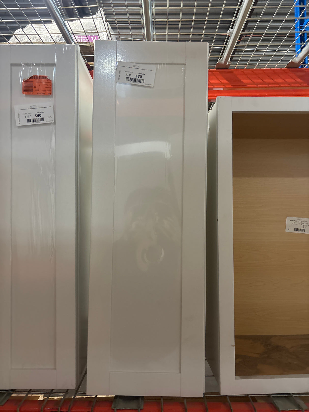 Westfield Feather White Shaker Stock Assembled Wall Kitchen Cabinet (12 in. W x 12 in. D x 36 in. H)