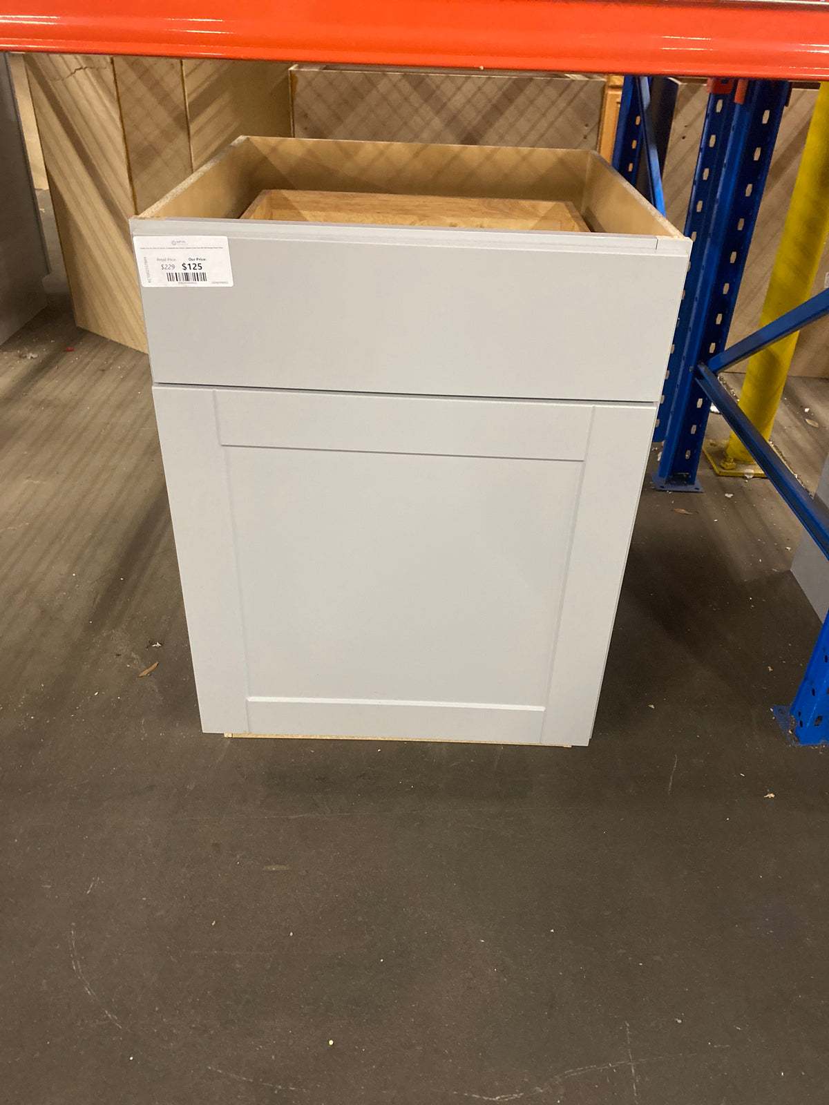 Shaker 24 in. W x 24 in. D x 34.5 in. H Assembled Base Kitchen Cabinet in Dove Gray with Ball-Bearing Drawer Glides