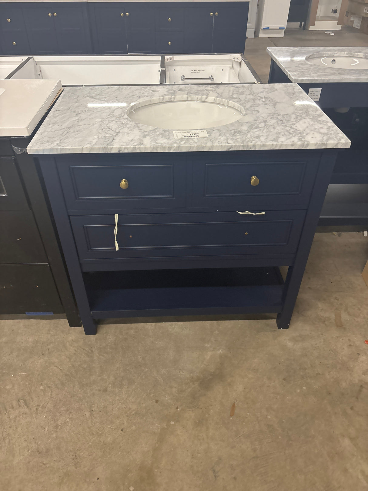 Sterling Vanity 1dw 36x22x34 in Blue