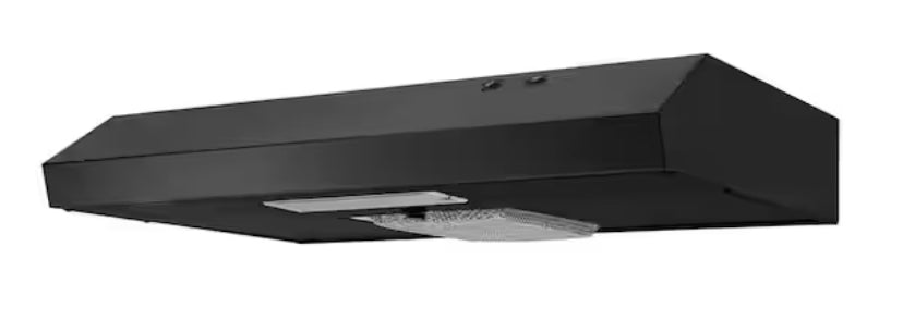 Arno 30 in. 240 CFM Convertible Under Cabinet Range Hood in Black with Lighting and Charcoal Filter