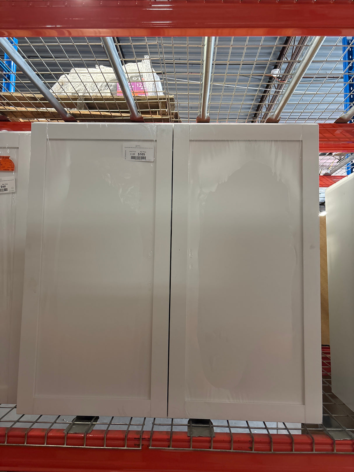 Courtland Polar White Finish Laminate Shaker Stock Assembled Wall Kitchen Cabinet 36 in. x 36 in. x 12 in.